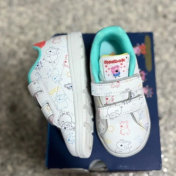 Reebok x Peppa Pig Royal Complete Tennis Shoes Sneakers 7c - Picture 2 of 5